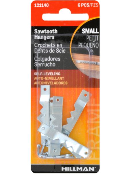 Hillman AnchorWire Silver Small Self-Leveling Hanger 1 lb. 6 pk