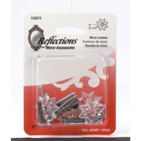 Prime-Line Small Mirror Holder Clip 20 lb. 6 pk Acrylic