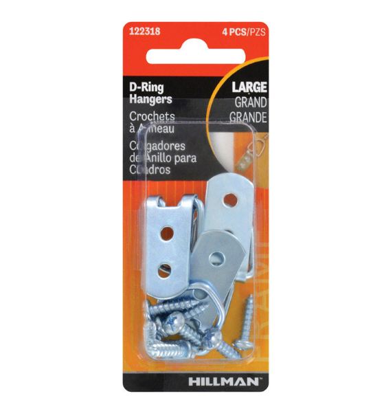 Hangr D-Ring Lg Stl Cd4