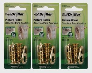 Picture Hook 50Lb Sm Brs