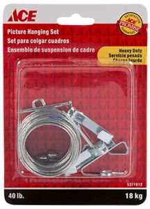 Picture Hanging Set Heavy Duty 22.68 (50Lbs) Steel Zinc Ace