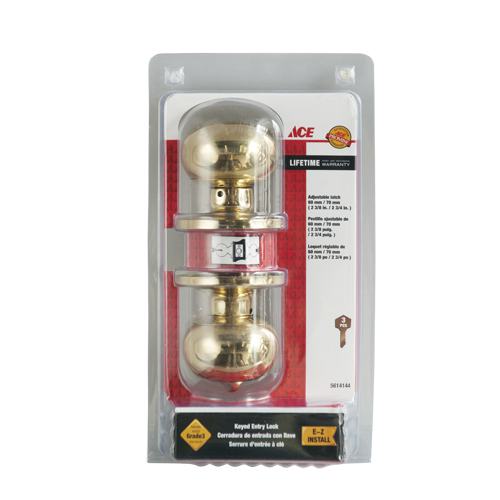 Doorlock Entry Tubular Colonial Knob Polished.
