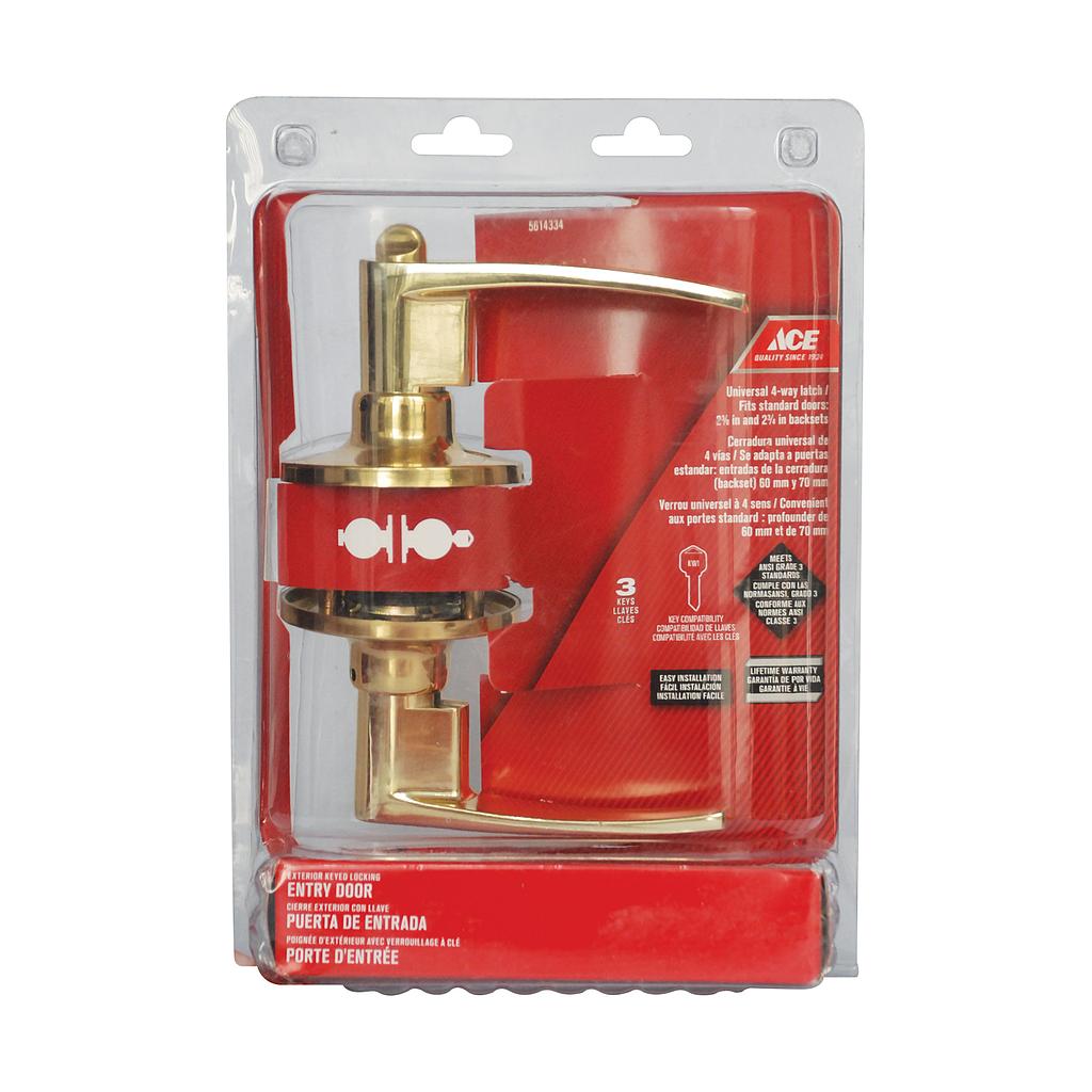Doorlock Entry Tubular Straight Lever Polishe