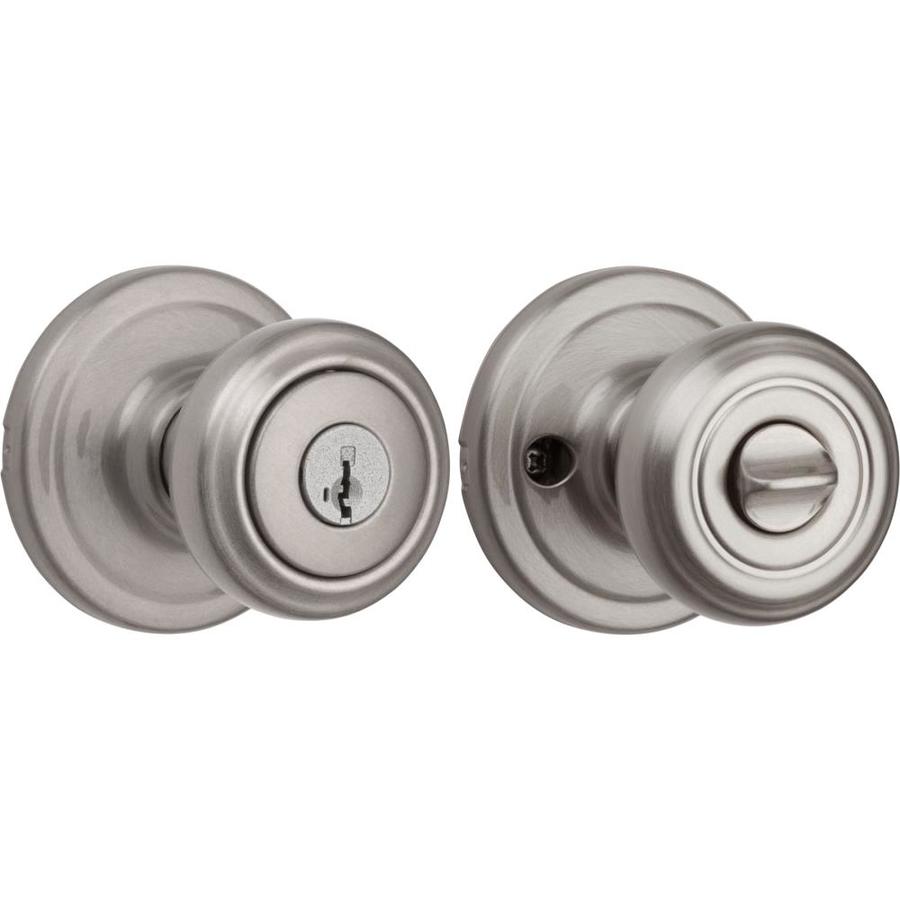 Kwikset Cameron Satin Nickel Entry Lockset ANSI/BHMA Grade 2 KW1 1-3/4 in