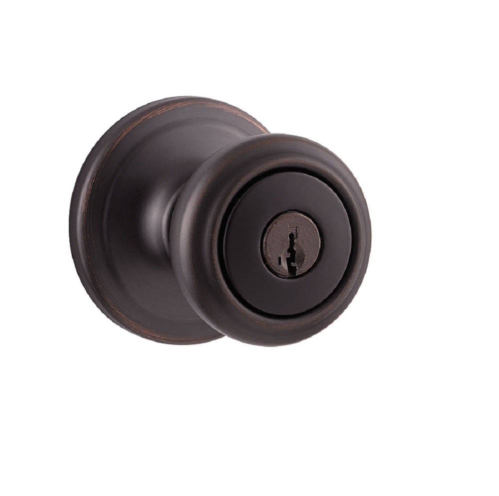 Kwikset Cameron Venetian Bronze Entry Lockset ANSI/BHMA Grade 2 KW1 1-3/4 in
