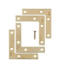 Flat Corner Brace 2 1-2In X 1-2In (6.35Cm X 1.27Cm), Bright Brass Ace