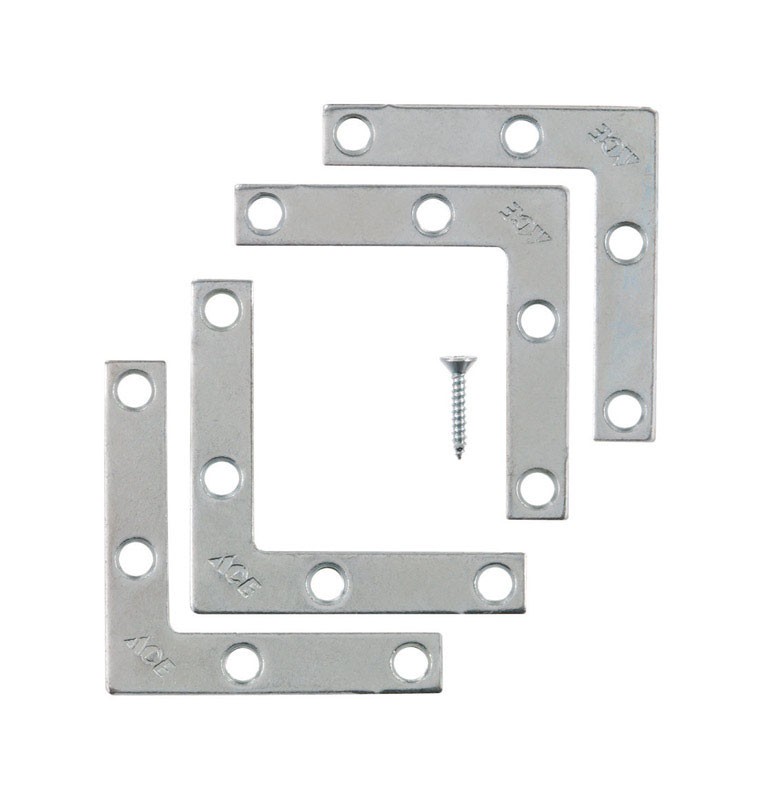 Flat Corner Brace 2In X 3-8In (5.08Cm X 0.952Cm) Zinc Ace