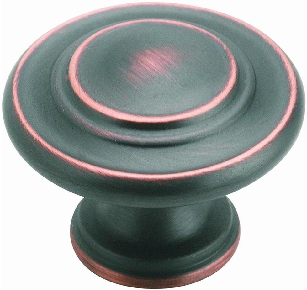 Amerock Inspirations Round Cabinet Knob 1-5/16 in. Dia. 1 in. Oil Rubbed Bronze 10 pk
