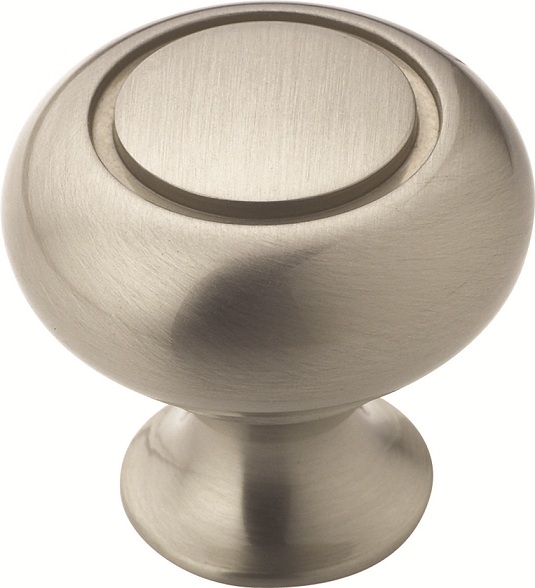 Amerock Allison Round Cabinet Knob 1-1/4 in. Dia. 1-3/16 in. Satin Nickel 1 pk