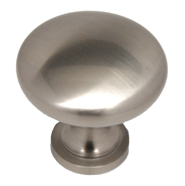 Amerock Allison Round Cabinet Knob 1-1/4 in. Dia. 1-1/8 in. Satin Nickel 1 pk