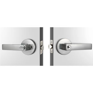 Doorlock Privacy Tubular Wave Lever Satin Nic