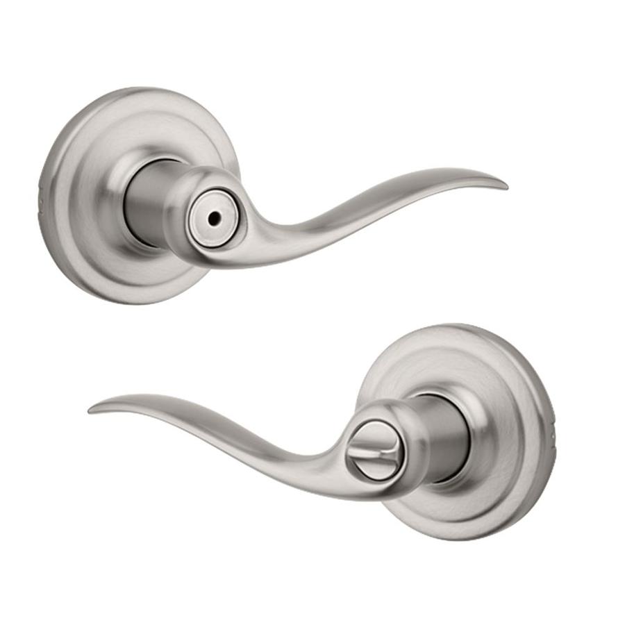 Kwikset Tustin Satin Nickel Privacy Lockset ANSI/BHMA Grade 2 1-3/4 in.