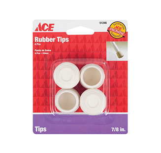 Rubber Leg Tip - 7-8" Off- White