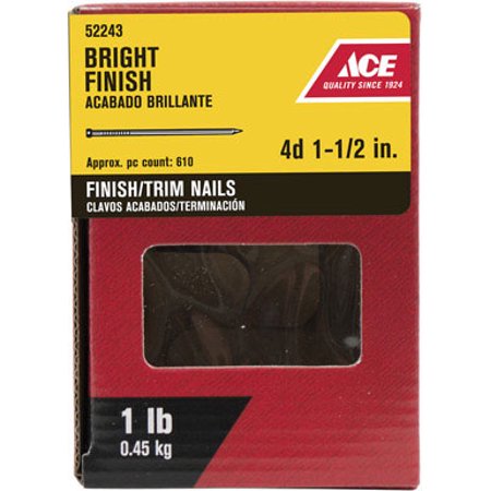 Ace 4D 1-1/2 in. Finishing Bright Steel Nail Countersunk 1 lb.