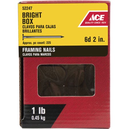 Ace 4D 1-1/2 in. Framing Bright Nail Flat 1 lb.