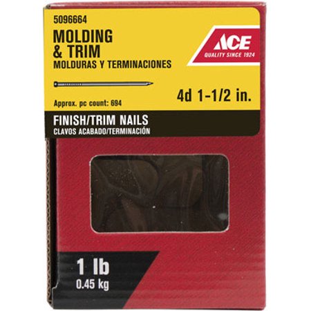 Ace 4D 1-1/2 in. Finishing Black Coating Steel Nail Brad 1 lb.