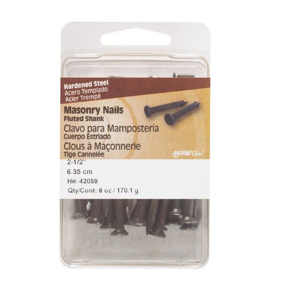 Masonry Nail 2-1-2" 6Oz