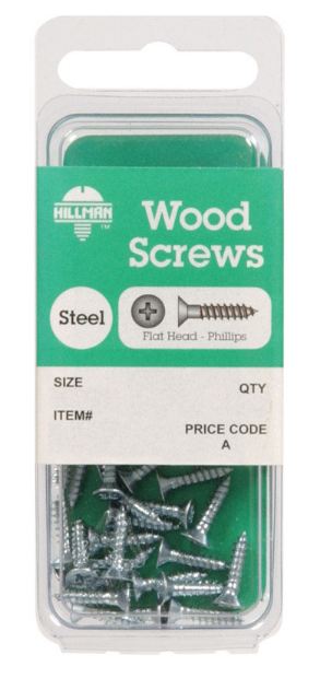 Hillman No. 12 x 3 in. L Phillips Zinc-Plated Wood Screws 3 pk