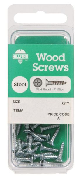 Hillman No. 14 x 2 in. L Phillips Zinc-Plated Wood Screws 3 pk