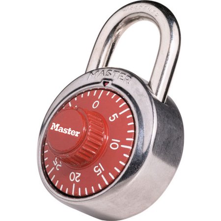 Master Lock  Steel 3-Dial Combination Padlock, 2 in. H x 7/8 in. W x 1-7/8 in. L 1 pk