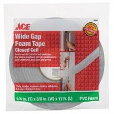 Foam Tape High Density - Medium 6.4Mm X 12.7Mm X 5.2M, (1-4In X 1-2In X 17Ft) Gray Ace