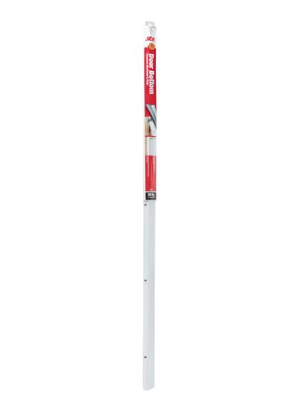 Ace White Aluminum Door Sweep For Door Bottom 3 ft. L x 1-3/8 in.Cancel.