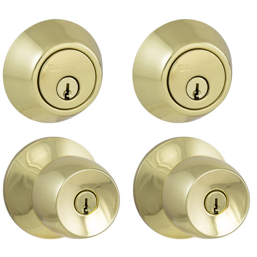 Deadbolt Double Cylinder Polished Brass Proje