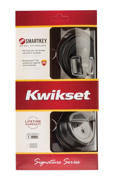 Kwikset Venetian Bronze Metal Deadbolt.