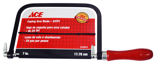 24 Tpi Coping Saw 7In (18Cm) Wood Handle Ace.