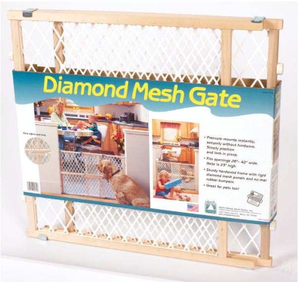 North States Brown 23 in. H x 26.5-42 in. W Wood Child Safety Gate.