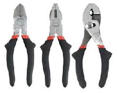 Ace 3 Piece Plier Set Slip Joint Combination And Diagonal 6 In, (15 Cm) Vinyl Grip