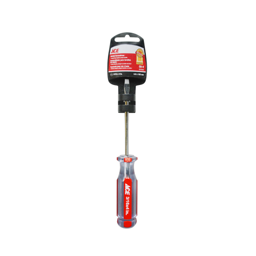 Slotted Taper Screwdriver 3-16In X 4In, (5Mm X 10Cm) Acetate Handle Ace Cancel