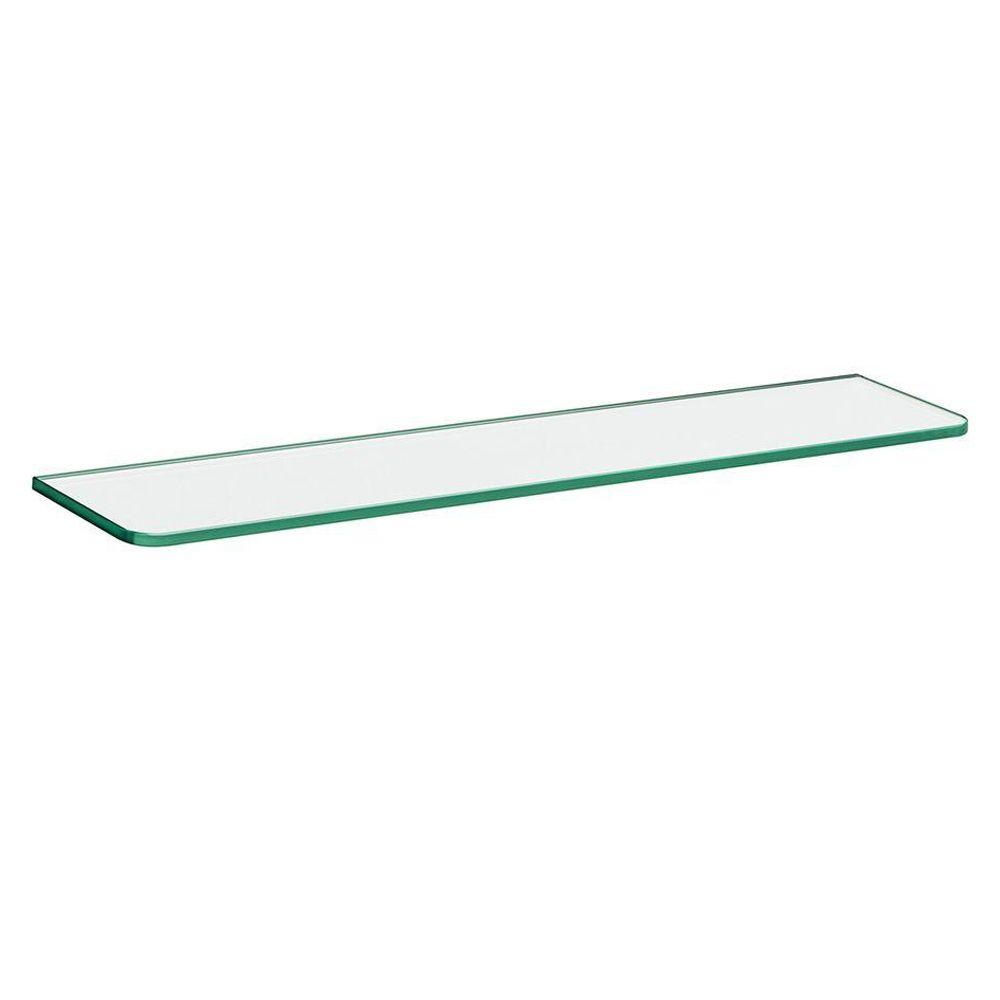 31-1/2 in. x 10 in. x 12 in. x 5/16 in. Convex Glass Line Shelf in Clear.