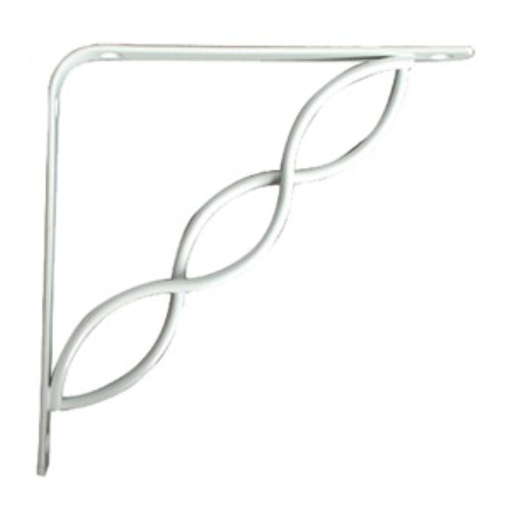 Knape & Vogt Tv842003 6"Wht Stl Shelf Bracket