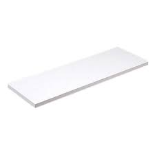 Knape & Vogt, 10 in. H x 10 in. W x 48 in. D White Melatex Laminate/Particle Board Shelf