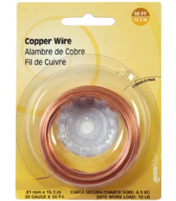 Hillman 75 ft. L Copper 22 Ga. Wire