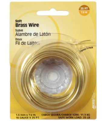 Hillman 25 ft. L Brass 16 Ga. Wire