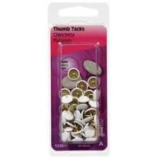 Hillman White Push Pins, 40 pk.