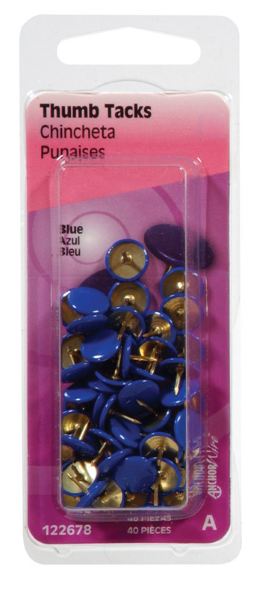 Tacks Blue 5-16X3-8"Pk40