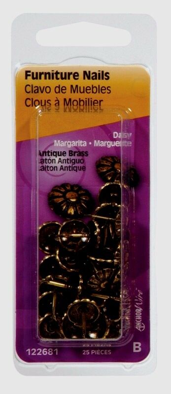 Hillman No. 64 Antique Brass Brass Furniture Nails, 25 pk