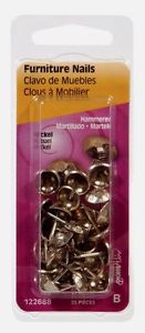 Hillman 1/2 in. Furniture Brass Nail Hammered