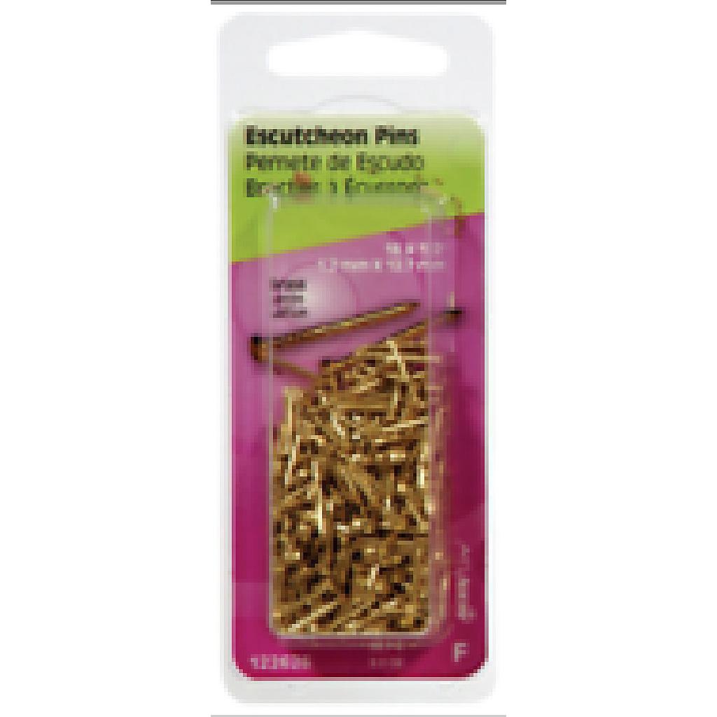 Hillman 18 Ga. x 1/2 in. L Brass Escutcheon Pins 1 pk 2 oz.