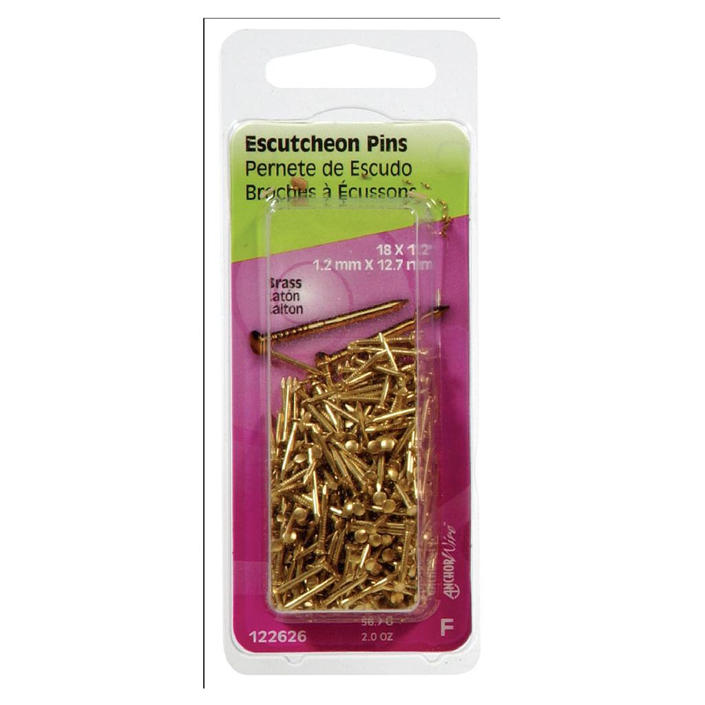 Hillman 16 Ga. x 5/8 in. L Brass Escutcheon Pins 1 pk 2 oz.
