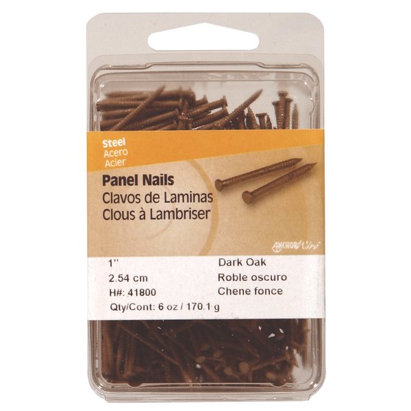 Hillman 1 in. Panel Steel Nail Flat