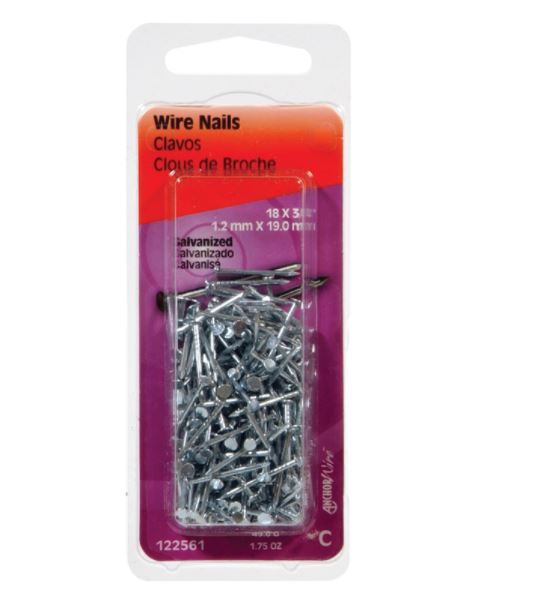 Hillman No 16 1/2 in. Wire Galvanized Steel Nail Flat