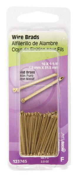 Brad 1-1-4"X16 Brass 2Oz