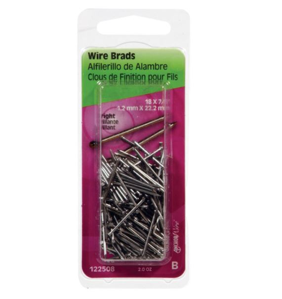 Hillman 18 Ga. x 7/8 in. L Bright Steel Brad Nails 1 pk 2 oz.
