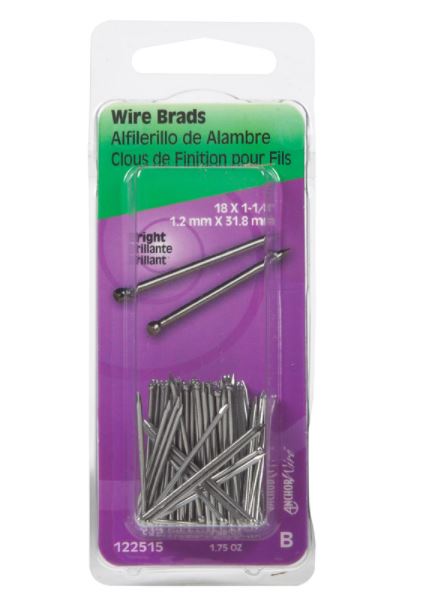 Hillman 18 Ga. x 1-1/4 in. L Bright Steel Brad Nails 1 pk 1.75 oz.