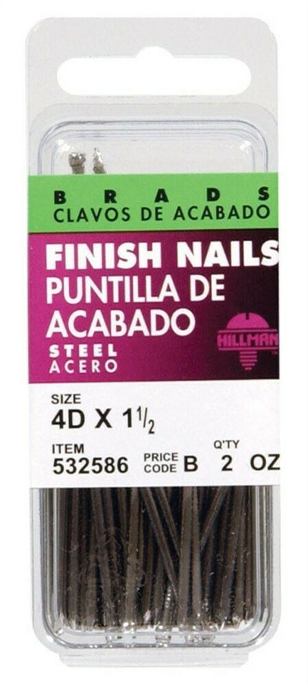Hillman 4D 1-1/2 in. Finishing Polished Steel Nail Large