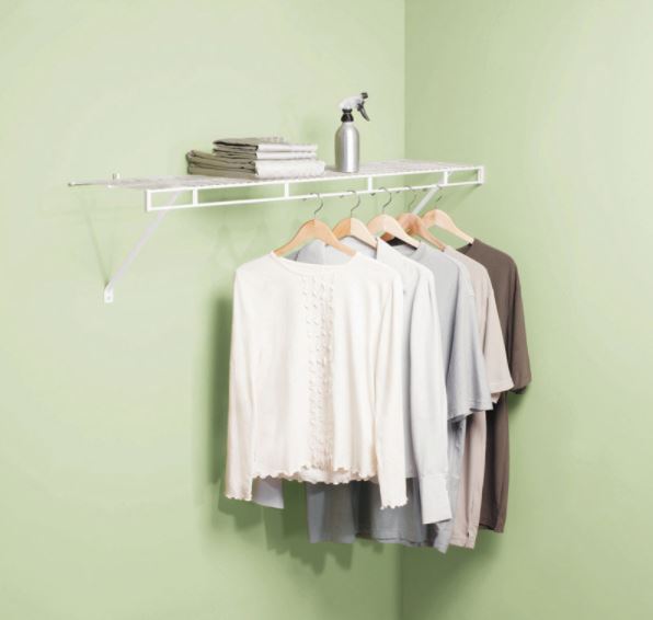 Rubbermaid 48 in. H x 12 in. W x 48 in. L Steel Wardrobe Shelf Kit 1 each